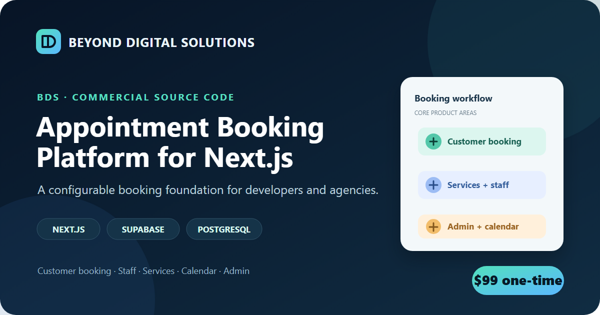 BDS Next.js Appointment Booking Platform