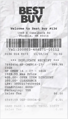 Online Receipt Maker