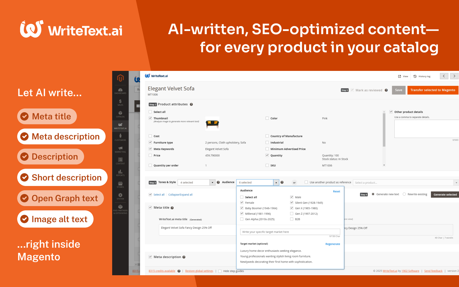 WriteText.ai for Magento
