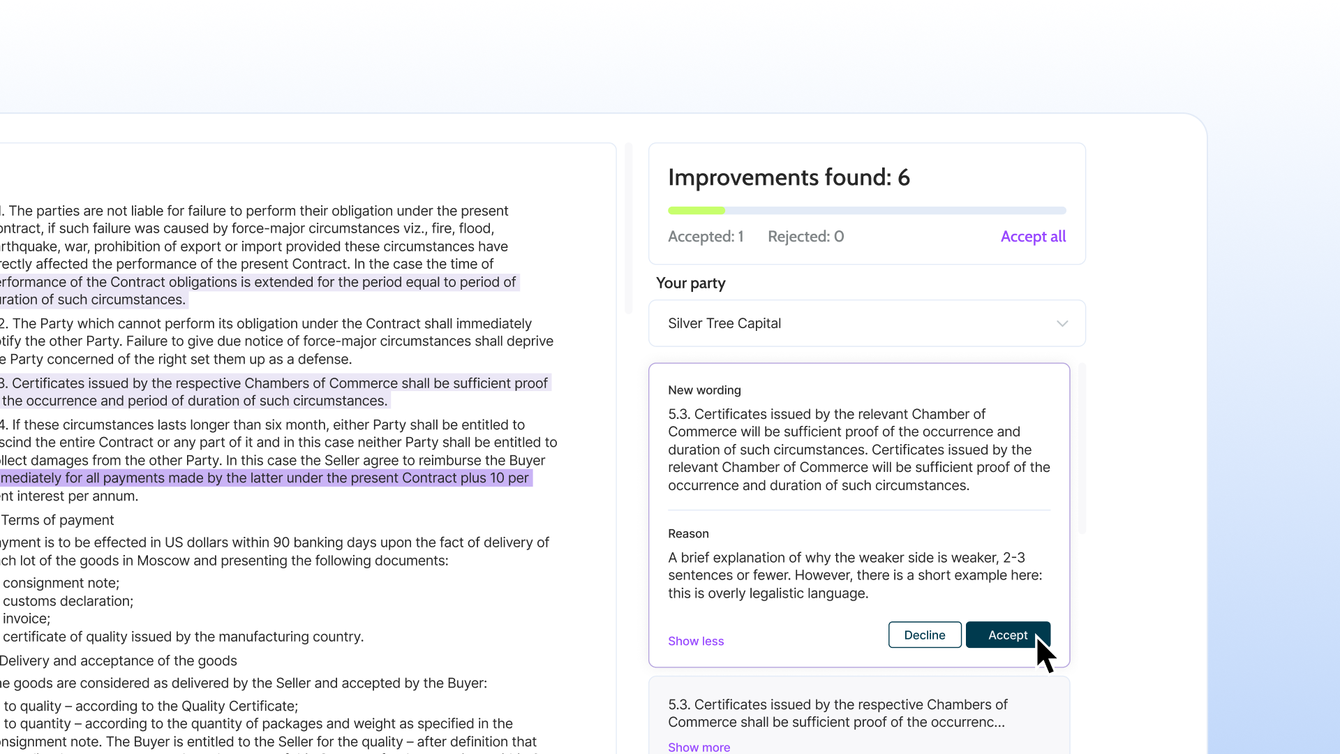 AI Contract Review by ContractCrab 