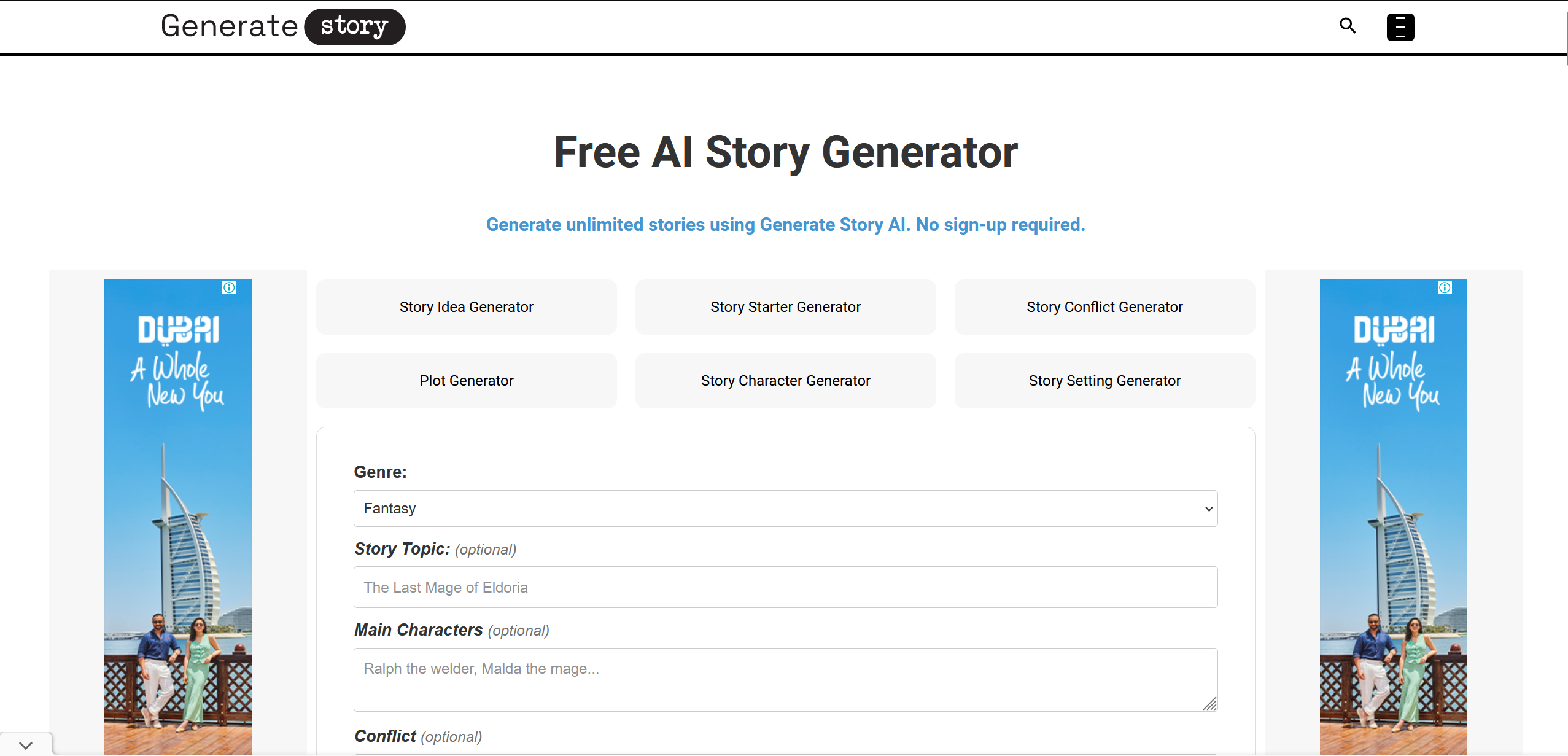 Generate Story