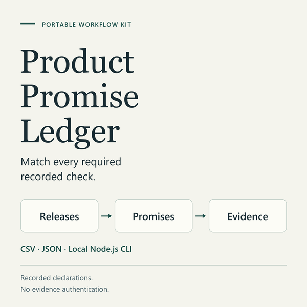 Product Promise Ledger